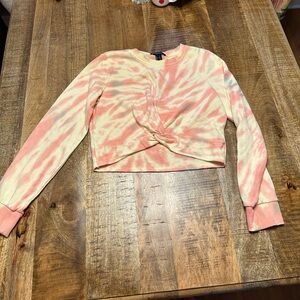 Forever 21 Pink & Cream Tie-Dye Sweatshirt
